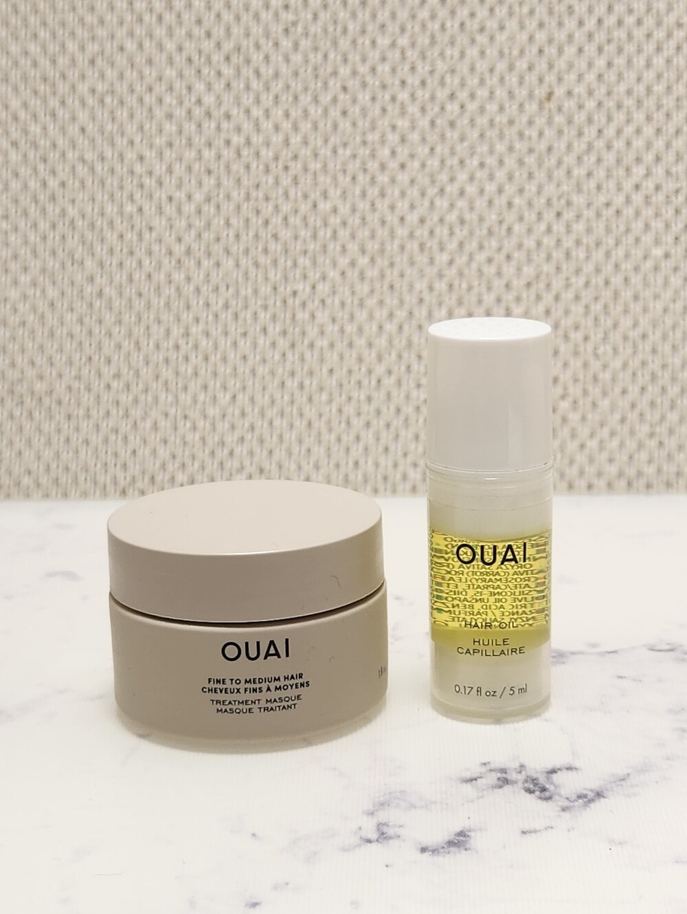 Oaui Treatment Mask 1 Oz & Hair Oil .17 Oz Mini Travel Size